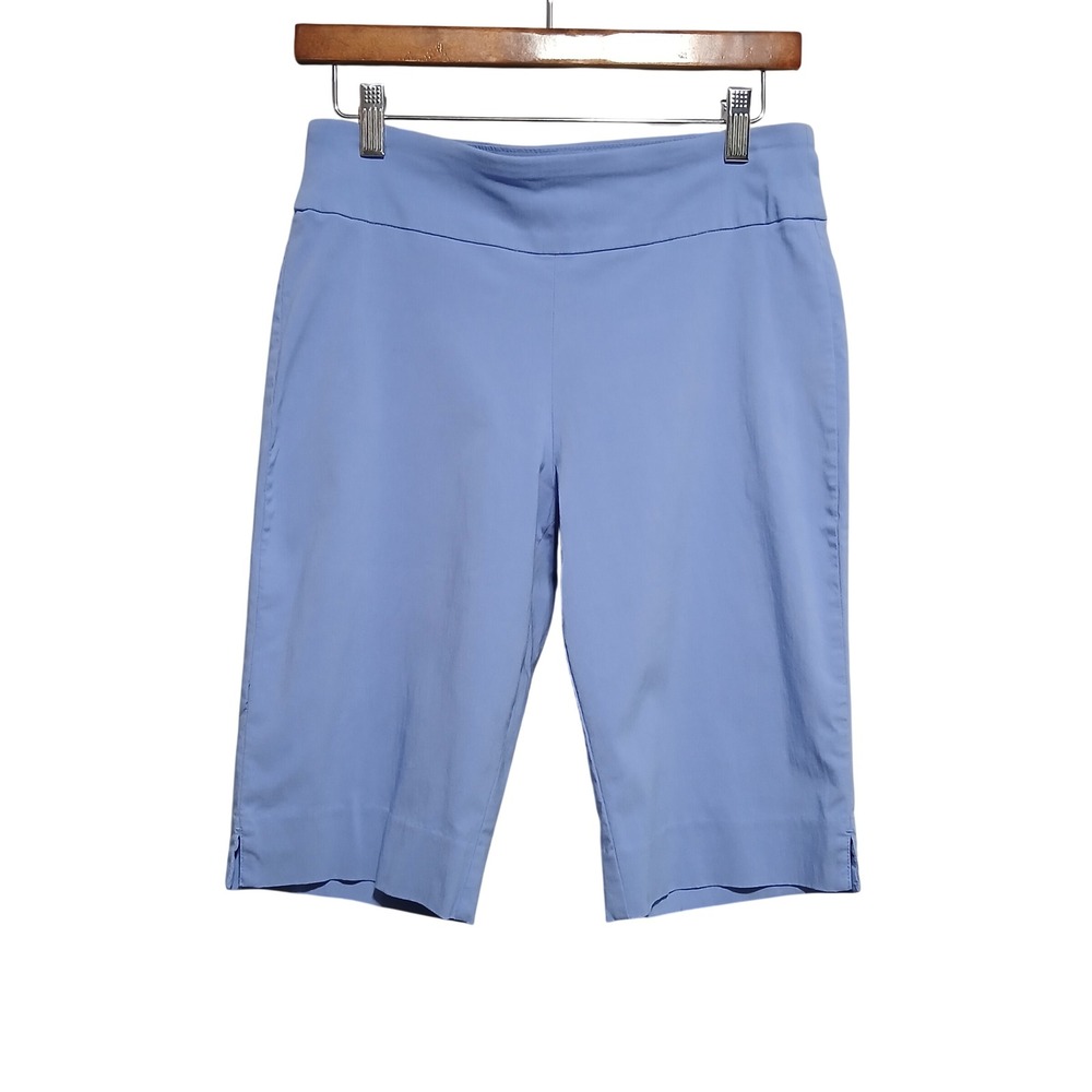 Ruby Rd Womens Periwinkle Blue Pull On Bermuda Shorts Style‎ 47107 RP Size 6